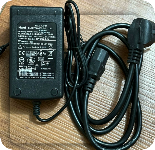 *Brand NEW* 15V 2.5A 37.5W Round Port Power Adapter for MRS-600A3LED Scannerr Power Supply
